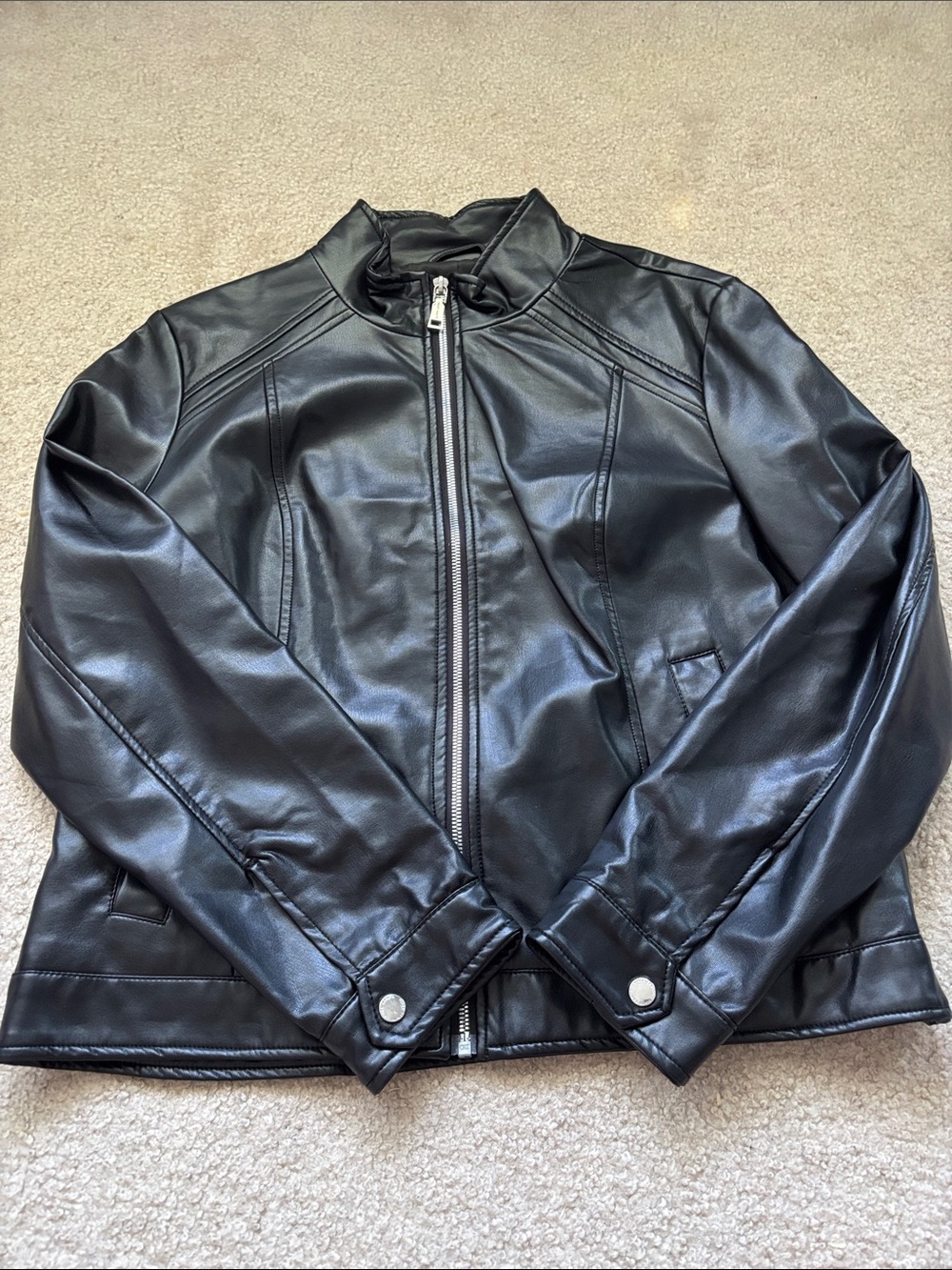 Vince Black Faux Leather Jacket